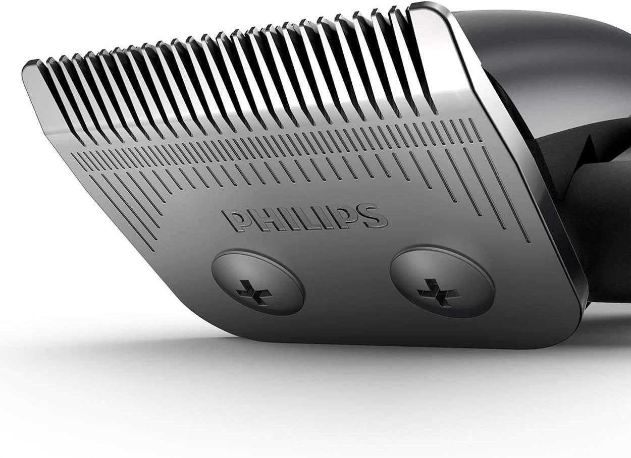 Philips Hairclipper Series 3000 Home Clipper Copper Motor Coil, Durable, Steel Blades, 2.4M Cord, 4 Click-On Combs, Hc310013