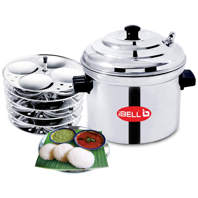 Idly Cooker Idly Steamer Idly Pot Steamer Dhokla Maker Idly Stand Steel Idly Cooker lates Idly Cooker Pot,Induction and Gas Stove Compatible Idli Maker(24 Idlies)