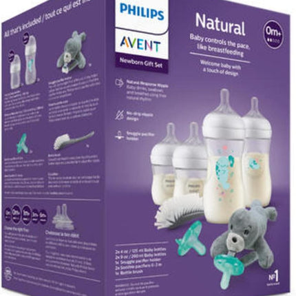 Philips AVENT Natural Baby Bottle with Natural Response , Gift Set Sea Design, SCD838/05