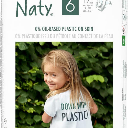 Eco by naty baby diapers 17 pieces size 6 (16+ kg or 35+ lbs)