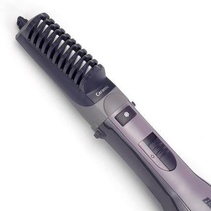 طقم تصفيف الشعر الكامل من بيبي ليس إير ستايلر | ١٢٠٠ واط | فرش حرارية ٣٨ مم، فرش ثابتة ٢٥ مم، فرش ناعمة ٢٠ مم | تحكم أيوني بالتجعد | ٣ إعدادات حرارة | (AS121SDE)