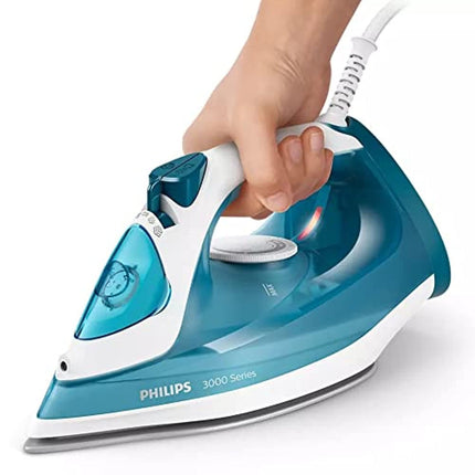 Philips Steam Iron Series 3000-2100W, 140 G Steam Boost, Ceramic, 30g/min Continuous Steam, 300ML, Blue - DST3011/26