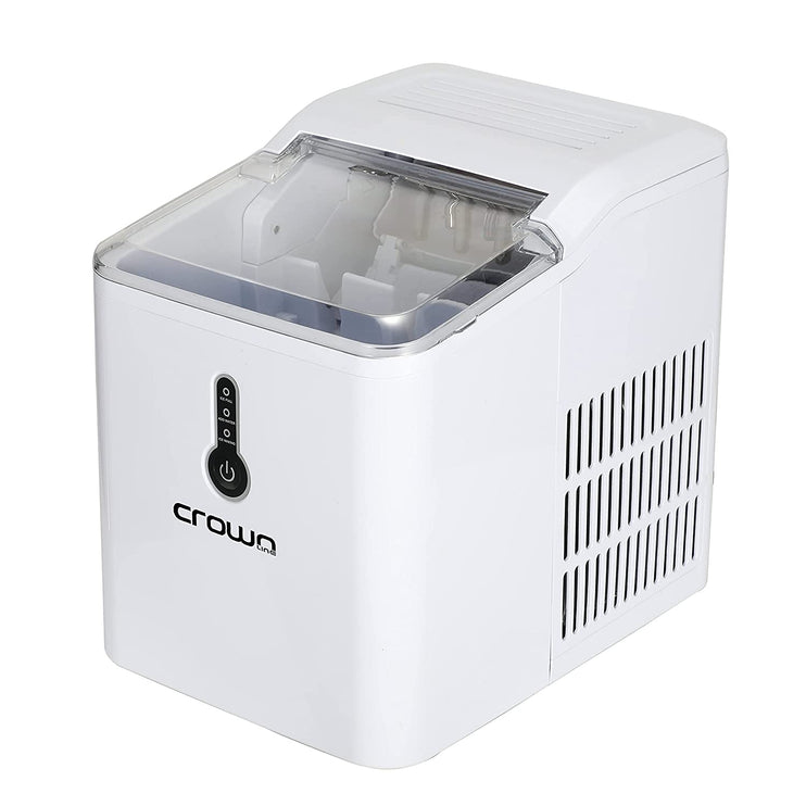 Crownline Im-262 Portable Ice Maker, 12Kg/24Hrs, 9-Bullet Ice/8 Mins., 120W, 220-240V, 50Hz, White"Min 1 year manufacturer warranty"