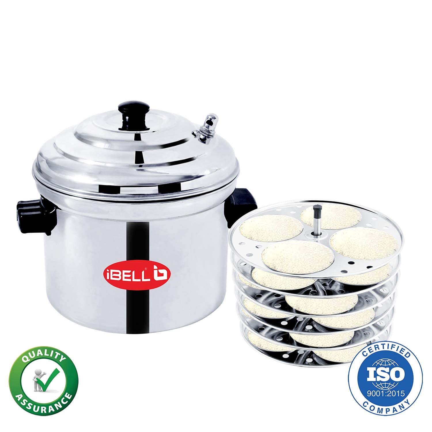 Idly Cooker Idly Steamer Idly Pot Steamer Dhokla Maker Idly Stand Steel Idly Cooker lates Idly Cooker Pot,Induction and Gas Stove Compatible Idli Maker(24 Idlies)