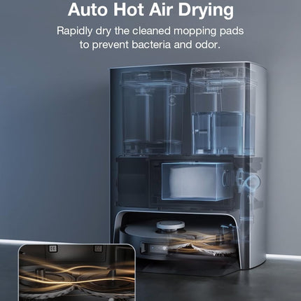 Ecovacs X1 Omni Robotic Vacuum Cleaner (Auto Clean + Auto Empty) Sweeping and Deep Mopping, 5000 Pa Suction, 3D EVIE Technology and Osmo Turbo 2.0, OK, Yeeko Voice Control (1 Year Warranty)