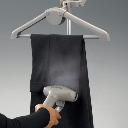 KENWOOD Garment Steamer 1500W with 2L Water Tank Capacity, Rotary Wheels, Folding Rack, Trouser Press, Glove GSP65.500BK Black