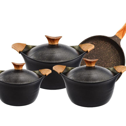 Neoklein Titanium Granite Cookware Set, 7 Pieces (gold or ocean)