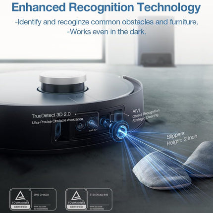 Ecovacs X1 Omni Robotic Vacuum Cleaner (Auto Clean + Auto Empty) Sweeping and Deep Mopping, 5000 Pa Suction, 3D EVIE Technology and Osmo Turbo 2.0, OK, Yeeko Voice Control (1 Year Warranty)