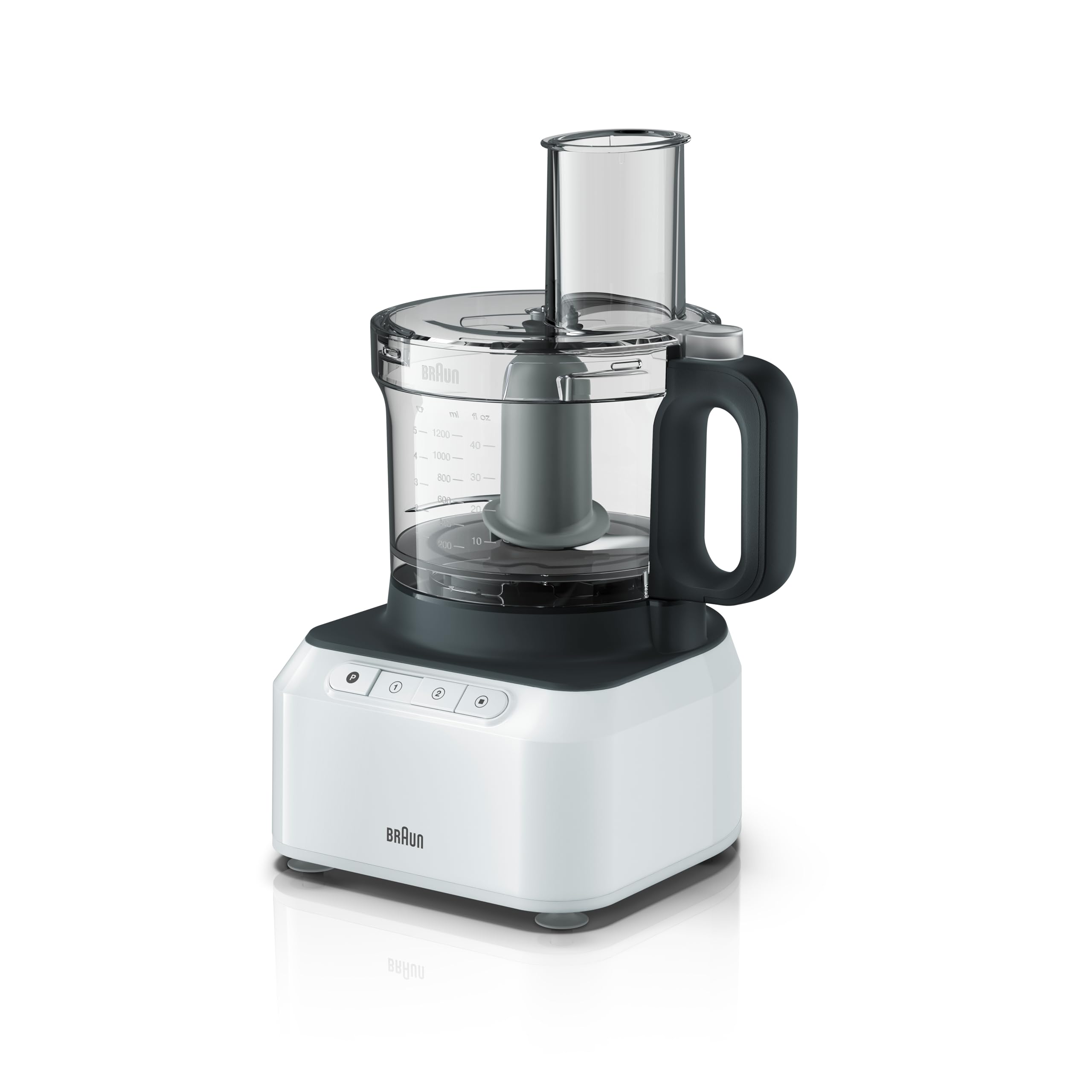 Braun Fp 3131, Food Processor White , 800 Watts. Blender 1.2 L, Food Prep Bowl 2.1 L, 2 Speed Button And Pulse