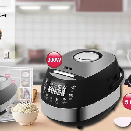 DSP Multi Cooker 900W 5Litre Black & Silver Model KB5007-1 Year Full Warranty.