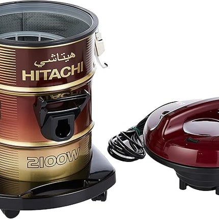 HITACHI Drum Type Vacuum Cleaner, CV950F  / 24CBS BK Gold/Black 18 L / 2100 W