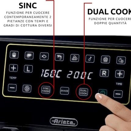 Ariete AIR FRYER DUAL For double quantities 8L / 1700W