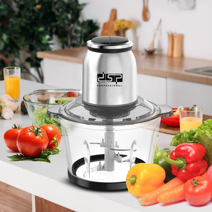 DSP Meat Grinder Meat Chopper Meat Cutter Meat Tenderizer Meat Slicer with 3L Capacity, 300W, 28000 RPM, Pure Copper Motor, Stainless Steel Blades, Two-Speed Control, KM4100