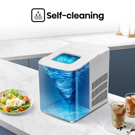 Hisense Ice Maker, Automatic ice making , Portable and compact, Fast ice making, 2 sizesice cubes, Transparent view window, Self-cleaning, ICM1263