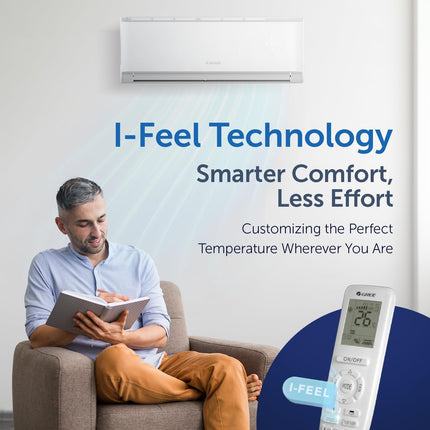 مكيف هواء سبليت جري ٢.٠ طن مع ضاغط مكبس لومو-P25C3 | R410A | تدفق هواء ثلاثي الأبعاد | وضع توربو | وظيفة I-Feel | زعنفة ذهبية | تركيب مجاني