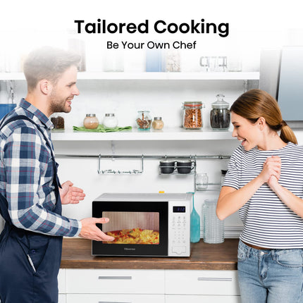 Hisense 700 Watts 20 Litre White Digital Solo Microwave Oven H20MOWS4UK Automatic Defrost, 9 Auto Cook Menus, Clock & Timer, Easy Clean