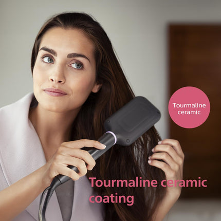 فيليبس BHH880، فرشاة تجعيد الشعر التلقائية وفرشاة فرد الشعر الساخنة، العناية بالتصفيف، أسود /170 درجة مئوية و200 درجة مئوية