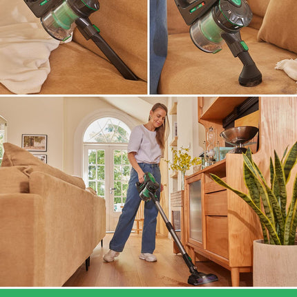 Vactidy Cordless Vacuum Cleaner, Blitz V8 Stick Vacuum Cleaner with 22000 pa Powerful Suction, Up to 35mins with Detachable Battery, Lightweight Hoover Cordless for Hardwood Floor Carpet Pet Hair