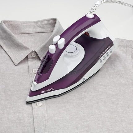 Kenwood Steam Iron 2000W, 250ml, Non-Stick Soleplate, 18/120g Steam, Purple, Stp40.000Wp.