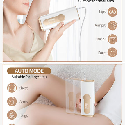 ZKMAGIC IPL Laser Hair Removal Device with Painless & 3-in-1 Features, Ice Cooling Hair Remover for Women and Men, 9 Levels and 2 Modes for Long Lasting Result on The Whole Body