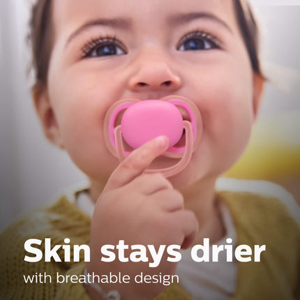 Philips Avent Ultra Air Pacifier, 6-18 Months, Blue/Green, 2 Pack, SCF244/22