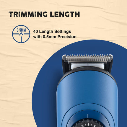 ماكينة تشذيب اللحية Syska HT950 BeardPro السلكية واللاسلكية مع شحن سريع، مدة تشغيل 120 دقيقة، من الرأس إلى الأنف، تشذيب بزاوية 360 درجة