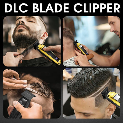 DSP Professional Beard Trimmer for Men, Cordless Trimmer Barber, BLDC Motor & DLC Coated Blade, Bald Head Clipper for Men