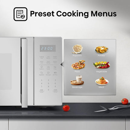 Hisense 30L Microwave Oven, 11-levels of Power, Preset Programmes, Time & Weight Defrost, LED Display, Cooking End Signal, Large Capacity, H30MOMS9H