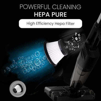 نوبل مكنسة كهربائية محمولة 2 في 1، خفيفة الوزن، شفط قوي، 600 واط، 18 كيلو باسكال، 18 Lتدفق الهواء /ثانية، كفاءة قصوى بنسبة 20% مع فلتر HEPA و0.6L سعة خزان الغبار NVC19T