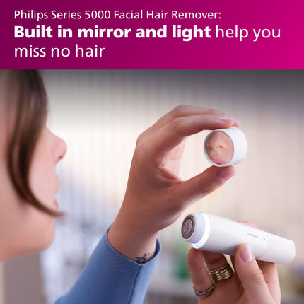 ماكينة حلاقة كهربائية فيليبس بيوتي ليدي سلسلة 8000 مع مزيل شعر الوجه الكهربائي، لاسلكية، BRL166/91