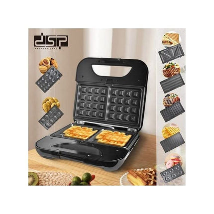 DSP 7in1 Sandwich & Waffle & Donut Maker -Kc-1162 /800W