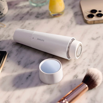 ماكينة حلاقة كهربائية فيليبس بيوتي ليدي سلسلة 8000 مع مزيل شعر الوجه الكهربائي، لاسلكية، BRL166/91