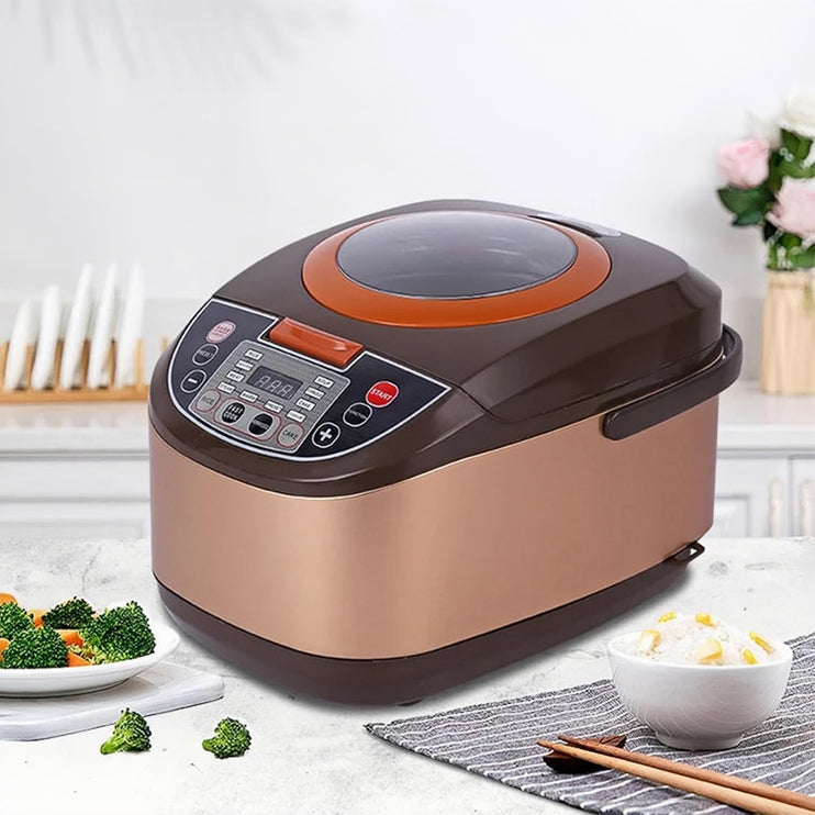 Rice Cooker 5L Multi-Functional Large Capacity Digital Electric Rice Cooker With 24 Hour Delay Timer & Auto Keep Warm Function