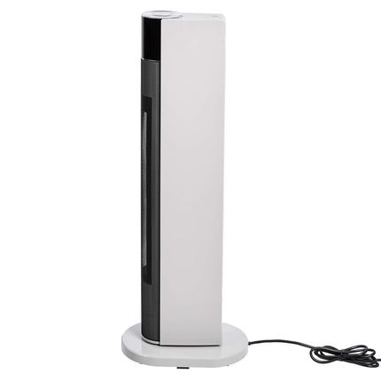 مدفأة عمودية محمولة متذبذبة من أمازون بيسكس، سرعتان للمروحة، 3 مستويات للحرارة، مؤقت وجهاز تحكم عن بعد، مقبس طاقة أوروبي، 2200 واط، أبيض