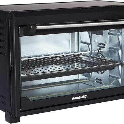 Admiral 60L Stainless Steel Electric Oven with Motorized Rotisserie, 2800W, Adjustable Temperature, 60 Minutes Timer, Multi Cooking Function, ADEO60NBSCP, 1 Year Warranty.