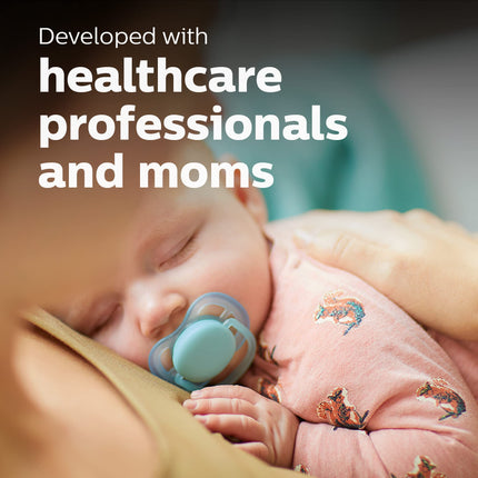 Philips Avent Ultra Air Pacifier, 6-18 Months, Blue/Green, 2 Pack, SCF244/22