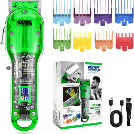 DSP Cordless Professional Barber Clippers - Quiet Hair Cutting Machine, Long-Lasting Battery, Ideal for Fades, Barber Equipment Essentials