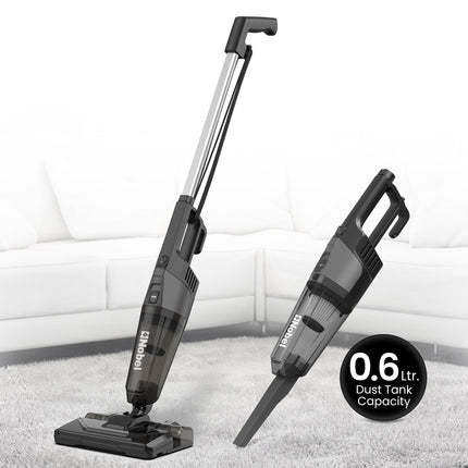 نوبل مكنسة كهربائية محمولة 2 في 1، خفيفة الوزن، شفط قوي، 600 واط، 18 كيلو باسكال، 18 Lتدفق الهواء /ثانية، كفاءة قصوى بنسبة 20% مع فلتر HEPA و0.6L سعة خزان الغبار NVC19T