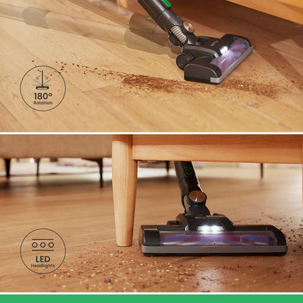 Vactidy Cordless Vacuum Cleaner, Blitz V8 Stick Vacuum Cleaner with 22000 pa Powerful Suction, Up to 35mins with Detachable Battery, Lightweight Hoover Cordless for Hardwood Floor Carpet Pet Hair