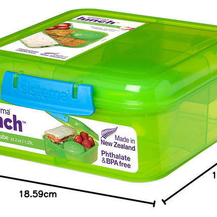 Sistema Lunch Collection Bento Box Color Small Multicolored 41685