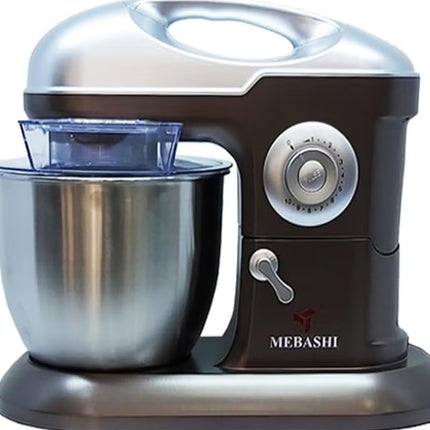 MEBASHI Stand Bowl Mixer, 7 L Capacity, Black, 10 Speeds, Stainless Steel Bowl (ME-SBM1113) (Grey)