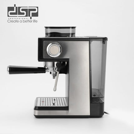 DSP Professional Coffee Machine Stainless Steel Home Use Espresso Coffee Maker 1.7L 20bar Espresso Coffee Maker 1350W with innovative 150g bean Grinding system KA3125