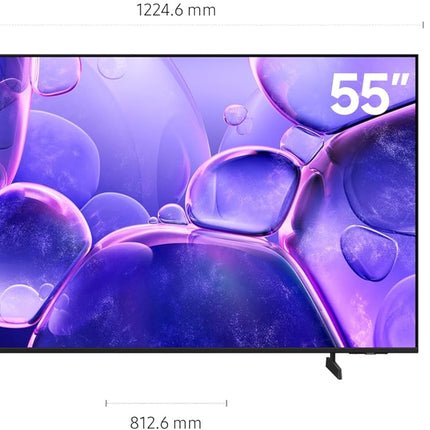 Samsung 55 Inch Crystal UHD TV, U8000F, 4K, Crystal Processor 4K, MetalStream Design, Samsung Knox Security, Endless Free Content, Smart TV, UA55U8000FUXZN