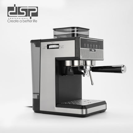 DSP Professional Coffee Machine Stainless Steel Home Use Espresso Coffee Maker 1.7L 20bar Espresso Coffee Maker 1350W with innovative 150g bean Grinding system KA3125