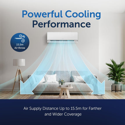 مكيف هواء سبليت جري iAiry32-30C3، سعة 2.5 طن | توفير الطاقة G-Ai | عاكس G-Boost | تنقية البلازما | تحكم ذكي عبر واي فاي