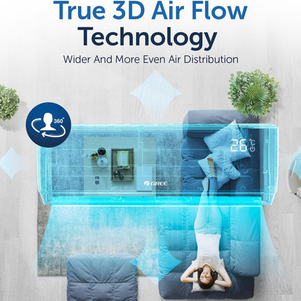 مكيف هواء سبليت جري ٣.٠ طن - iSAVE PLUS-36C3 | ضاغط عاكس | يدعم واي فاي | مبرد R410A | تدفق هواء ثلاثي الأبعاد