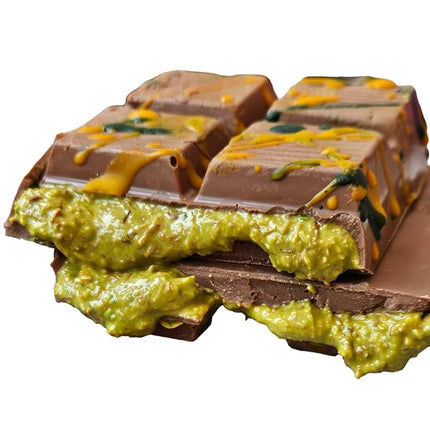 Dubai Chocolate Kunafa Pistachio 150G شوكولا دبي المحشوة بالكنافة والفستق