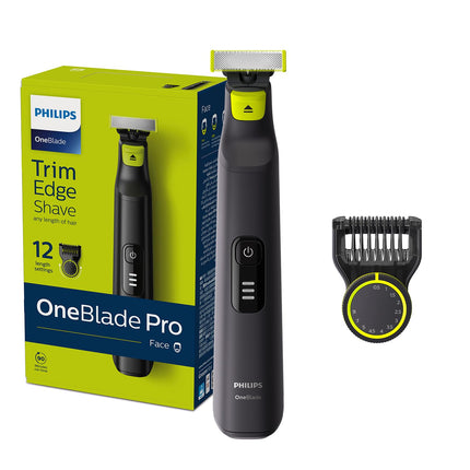 Philips OneBlade Pro QP6530/23 | Wet & Dry Use | Trim, Edge & Shave Any Length of Hair| 12-Length Precision Comb, Dual-Sided Blade | 90min Cordless Use
