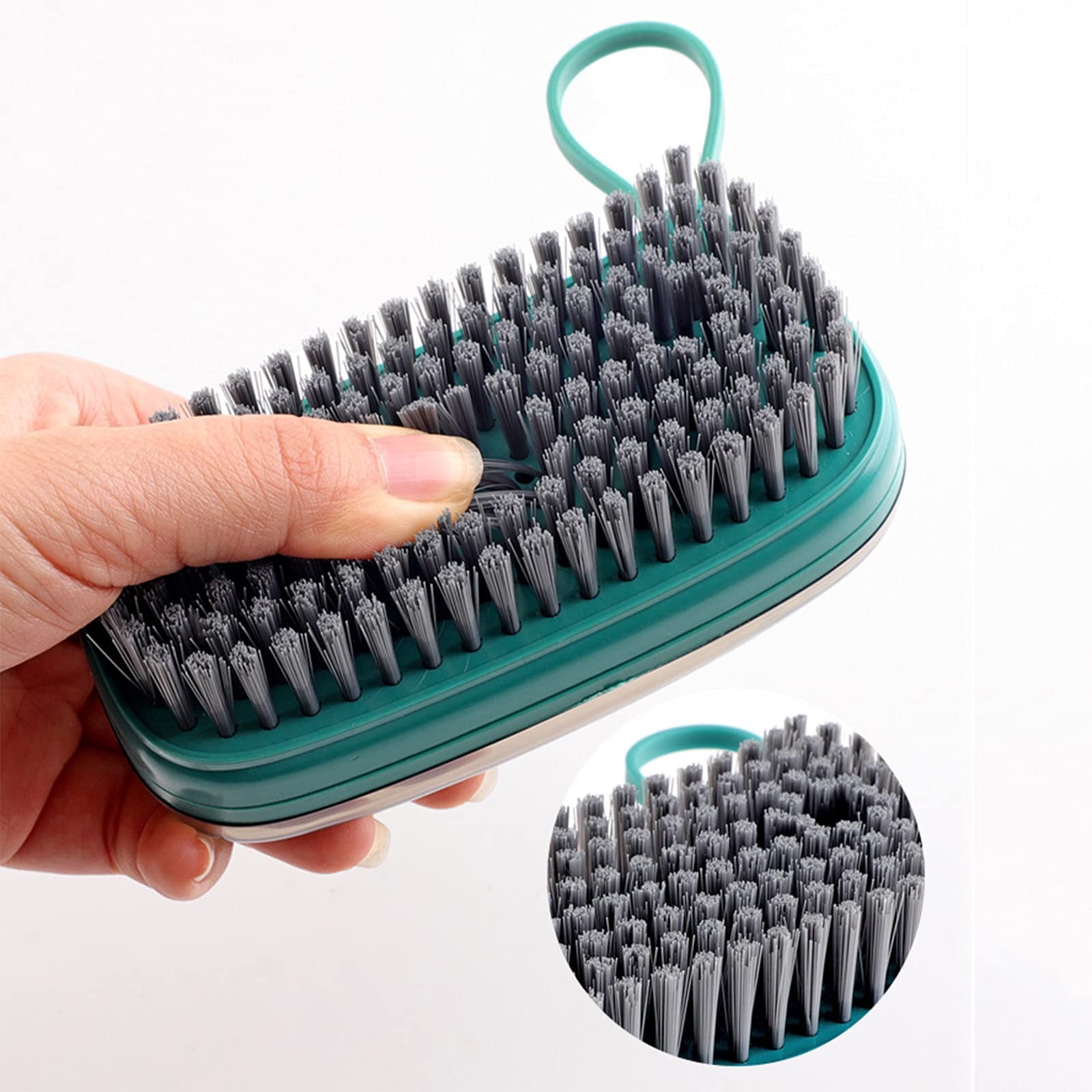 Hand Scrubbing Brush, Automatic Liquid Filling, Handle-Household Cleaning Brush, Multi purpose Scrub Brush for Indoor & Outdoor, Bathroom, Kitchen, Carpet, Floor, Bath,Car