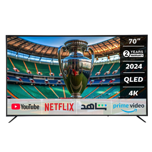 General Gold Smart TV 70" 4K UHD, 2025 NEW Model, WebOS Television, WiFi Bluetooth, Voice Recognition, Frameless Design, Netflix, YouTube, Prime Video (70 inch)